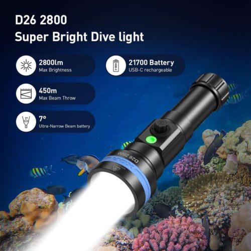 Xtar D26 2800 lanterna subacvatica si de uz general