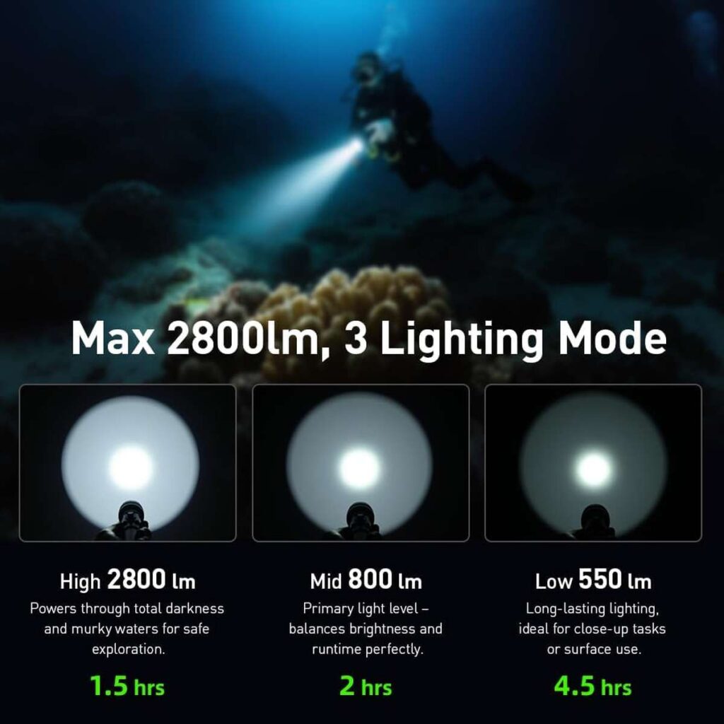 Xtar D26 2800 lanterna subacvatica si de uz general