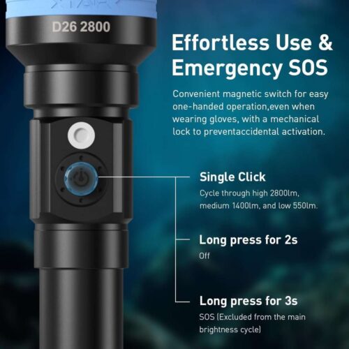 Xtar D26 2800 lanterna subacvatica si de uz general