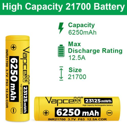 Vapcell F63 acumulator 21700 de 6250 mAh