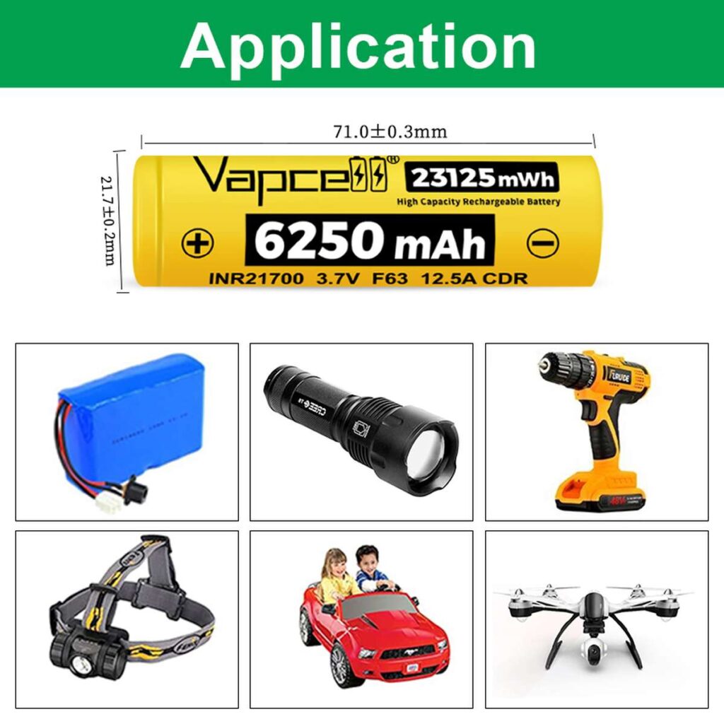 Vapcell F63 acumulator 21700 de 6250 mAh