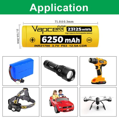 Vapcell F63 acumulator 21700 de 6250 mAh