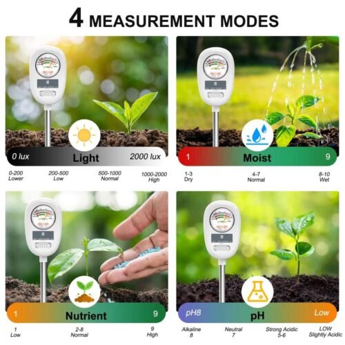 C-Tech SGS06 PH metru umidometru fotometru fertilometru de sol