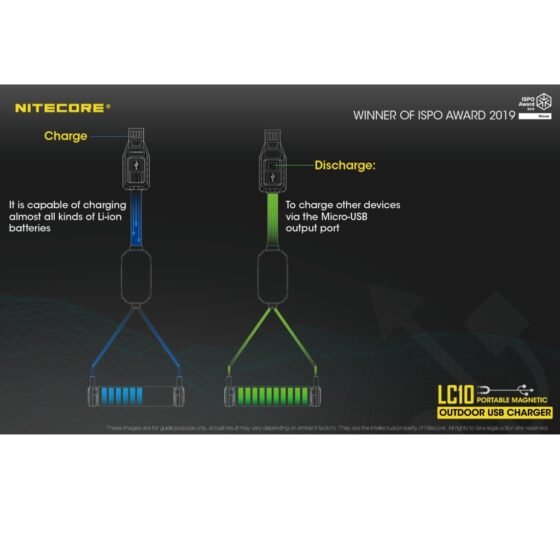 Nitecore LC10 incarcator magnetic, power bank, lanterna