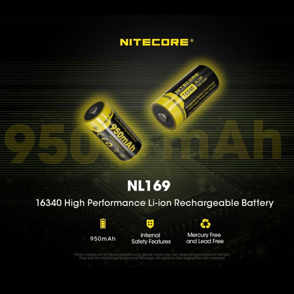 Nitecore NL169 acumulator 16340 de 950 mAh
