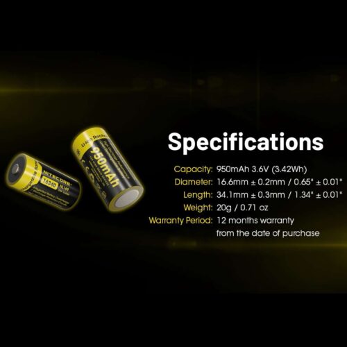 Nitecore NL169 acumulator 16340 de 950 mAh