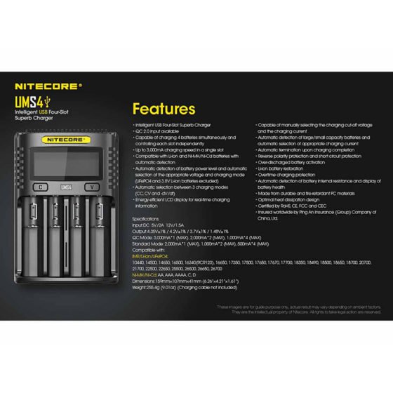 Nitecore UMS4 incarcator cu 4 porturi