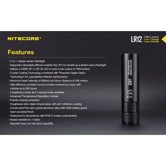 Nitecore LR12 lanterna si felinar