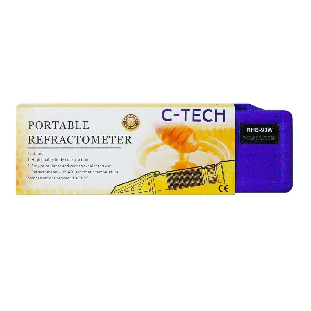 C-Tech RHB-90W refractometru pentru miere si gem, 3 in 1