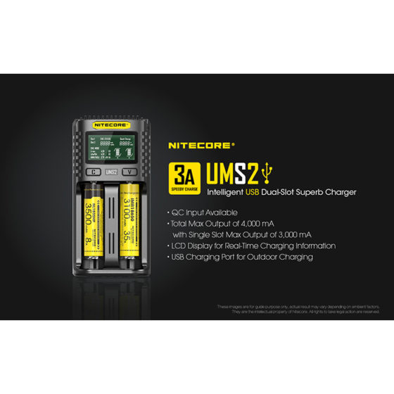 Nitecore UMS2 incarcator cu doua porturi