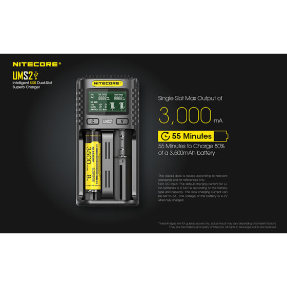 Nitecore UMS2 incarcator cu doua porturi