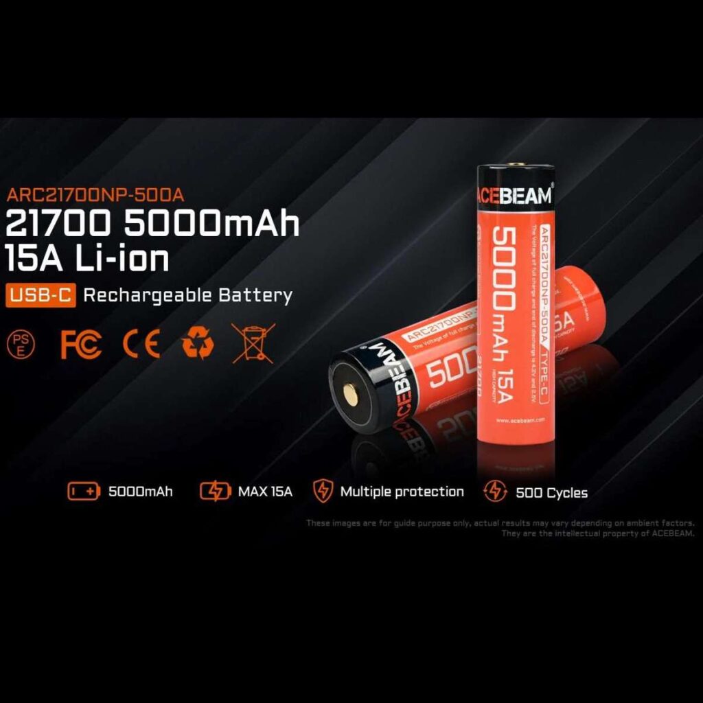 Acebeam AB21CP50-USB acumulator 21700 de 5000 mAh cu USB