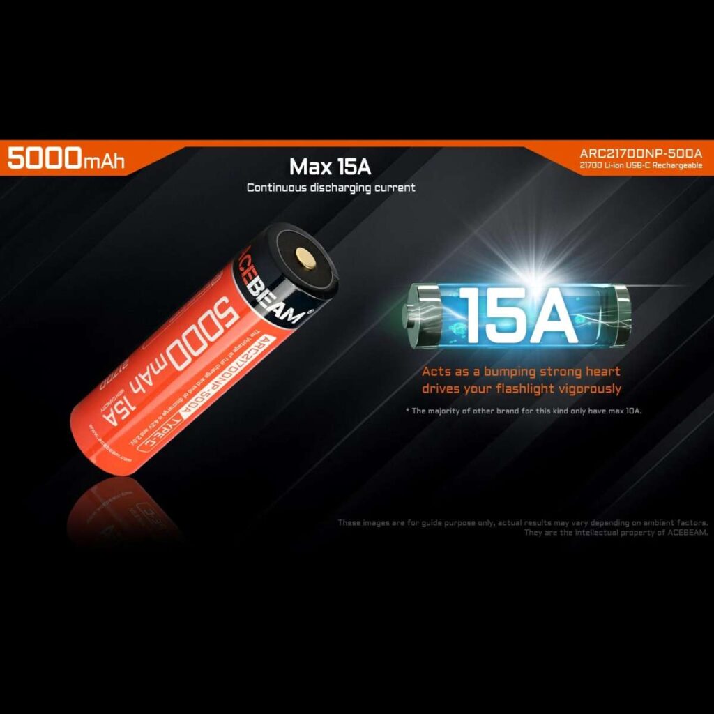 Acebeam AB21CP50-USB acumulator 21700 de 5000 mAh cu USB