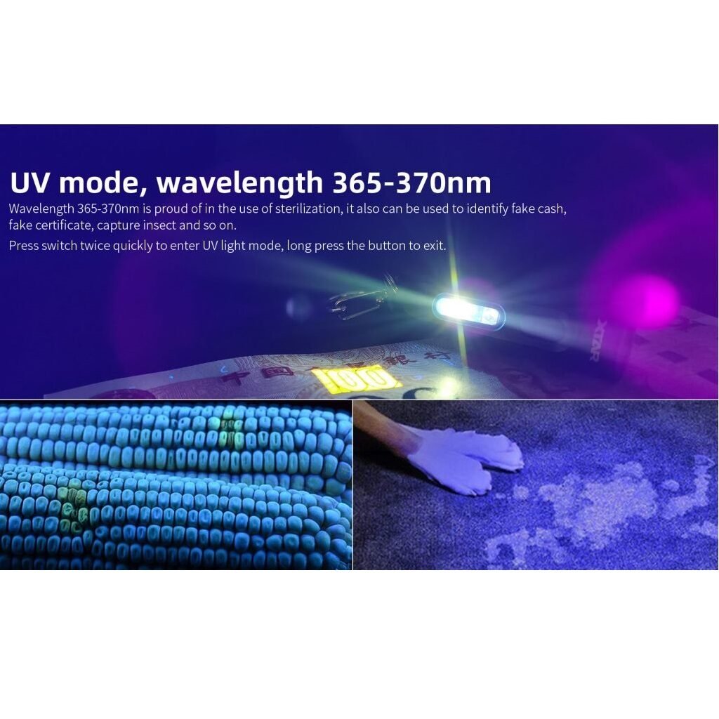 Xtar T1-UV lanterna TIR cu lumină alba si ultravioleta
