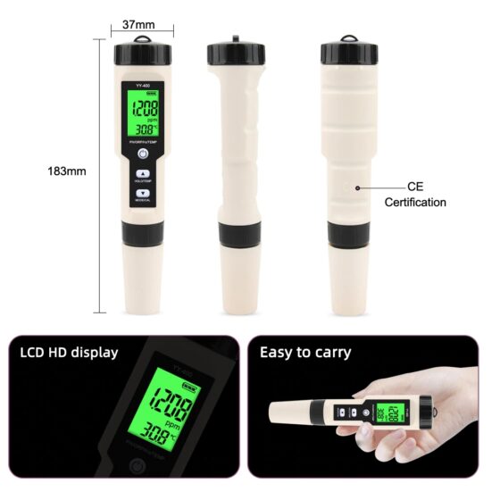 C-Tech YY-400 tester PH, H2, ORP, Temperatura