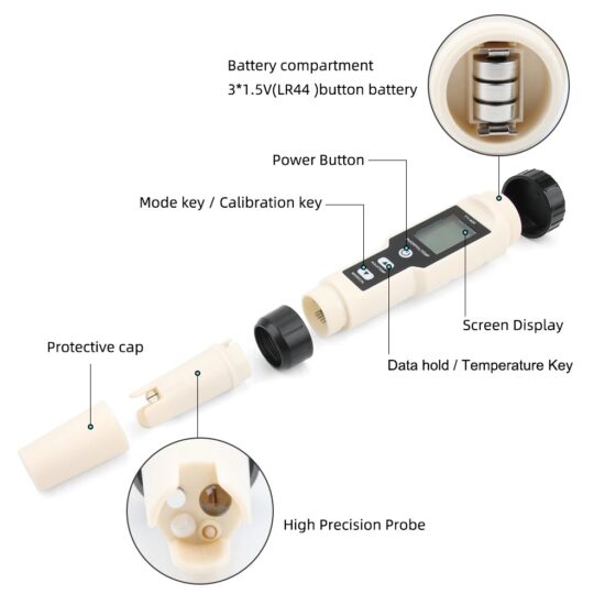 C-Tech YY-400 tester PH, H2, ORP, Temperatura