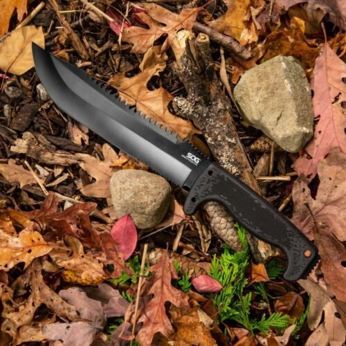 SOG Jungle Primitive cutit maceta cu lama cu striatii