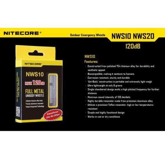 Nitecore NWS10 fluier din titaniu