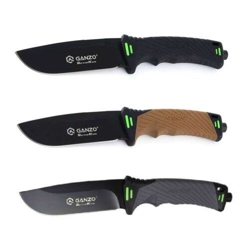 Ganzo G8012 cutit cu pila de ascutit, amnar si cutter