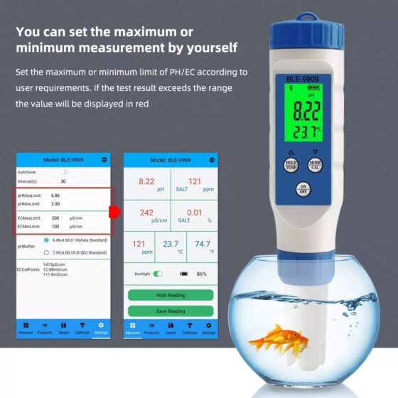 C-Tech BLE-9909 tester PH TDS EC Salinitate Temperatura