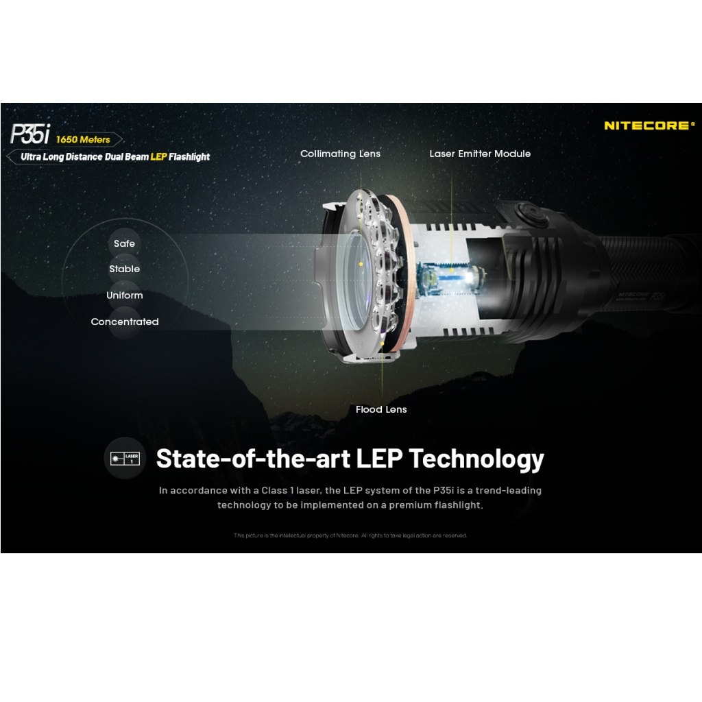 Nitecore P35i lanterna laser LEP 1