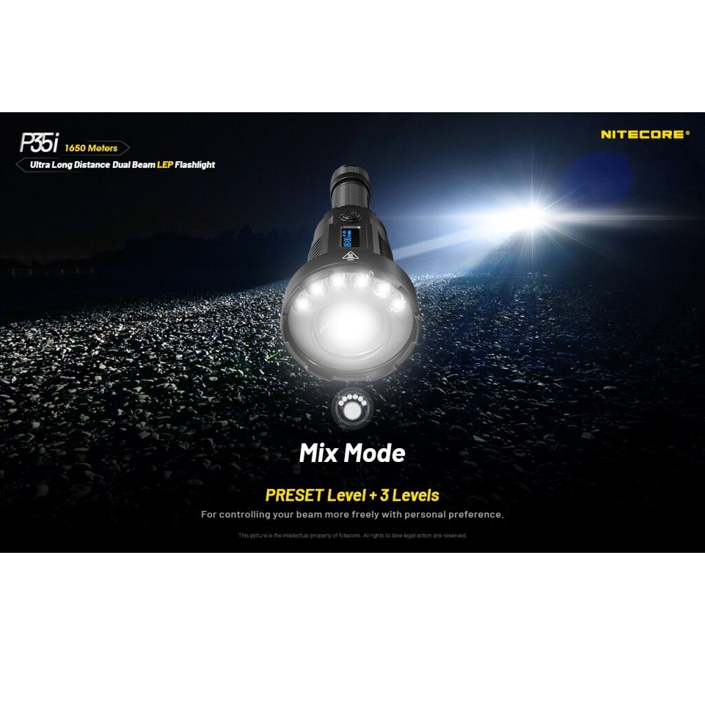 Nitecore P35i lanterna laser LEP cu afisaj OLED