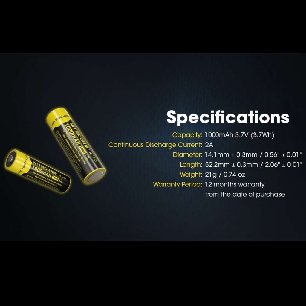 Nitecore NL1410 acumulator 14500 de 1000 mAh