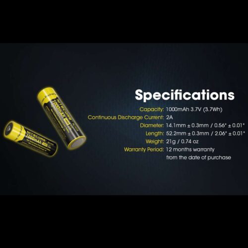 Nitecore NL1410 acumulator 14500 de 1000 mAh
