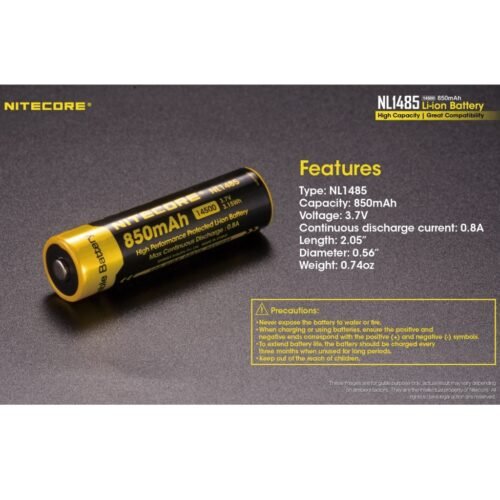 Nitecore acumulator 14500 (NL1485) de 850 mAh