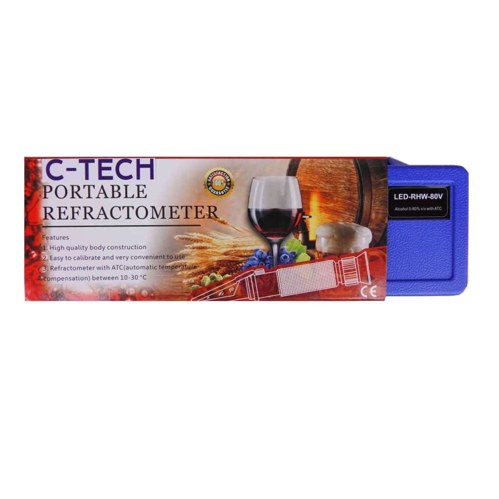 C-Tech LED-RHW-80V refractometru pentru concentratia alcoolului