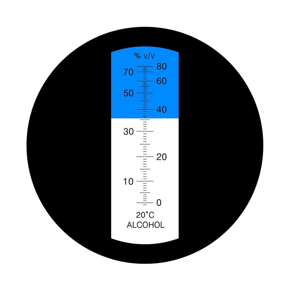 C-Tech LED-RHW-80V refractometru pentru concentratia alcoolului