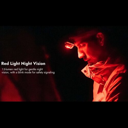 Wuben H4 lanterna frontala cu 3 surse de lumina, alimentare duala