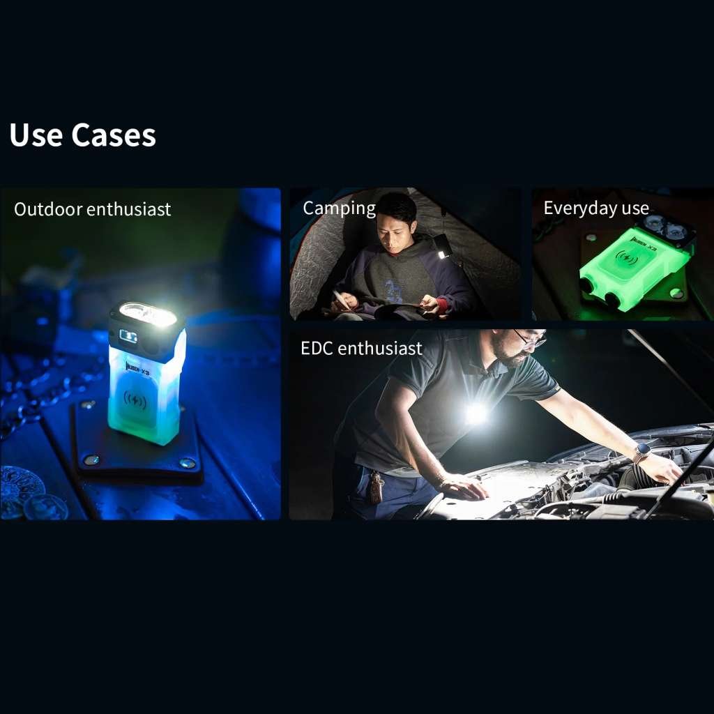 Wuben X3 lanterna multifunctionala, afisaj OLED incarcare wireless