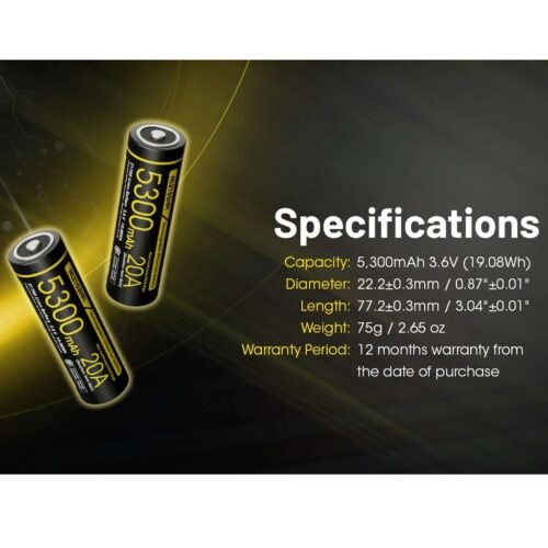 Nitecore NL2153HPi acumulator 21700 de 5300 mAh, poli dubli