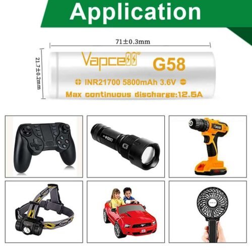 Vapcell G58 acumulator 21700 de 5800 mAh