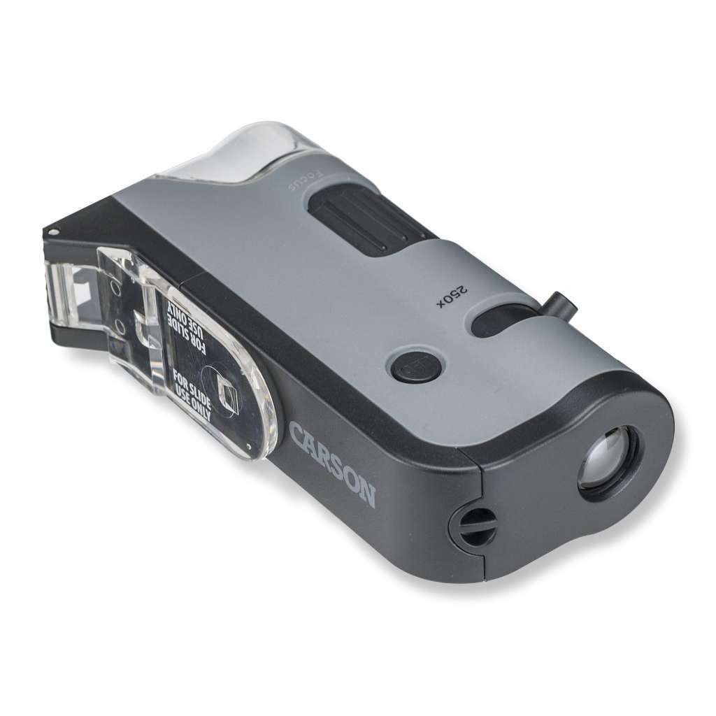 Carson MP-250 microscop cu zoom 100-250X, lumina alba si UV