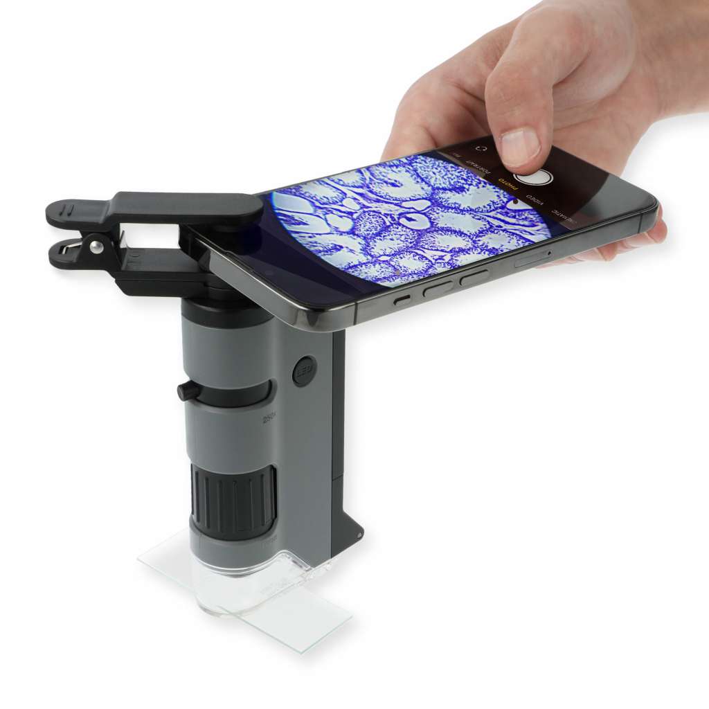 Carson MP-250 microscop cu zoom 100-250X, lumina alba si UV