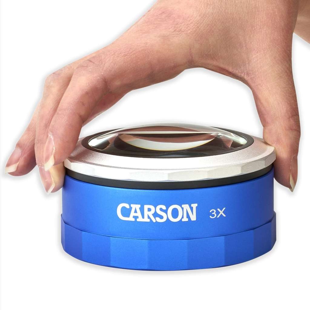 Carson MT-33 lupa cu ocular mare de 3X pentru masa, iluminata