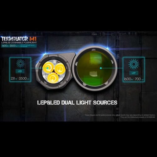 Acebeam Terminator M1 lanterna laser LEP, fascicul ajustabil