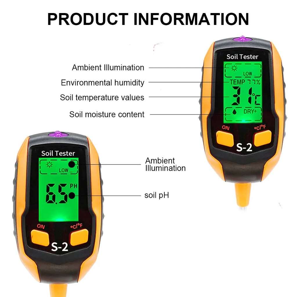 C-Tech S-2 multifunctional de analizat solul, 5 parametri