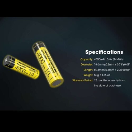 Nitecore NL1840HP acumulator 18650 de 4000 mAh