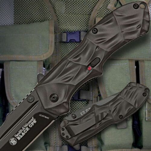 Smith & Wesson Black Ops briceag lama dreapta deschidere asistata