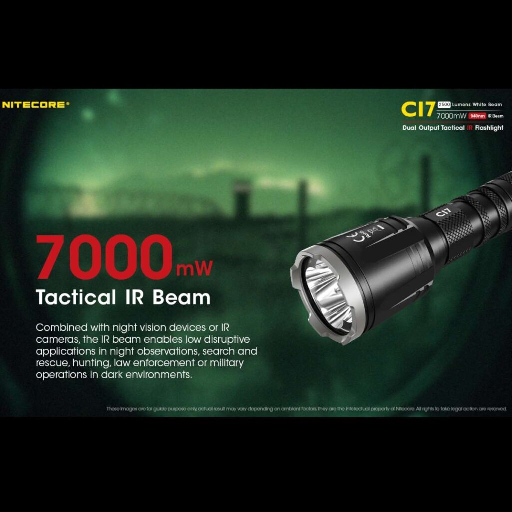 Nitecore CI7 lanterna infrarosu IR si cu lumina alba