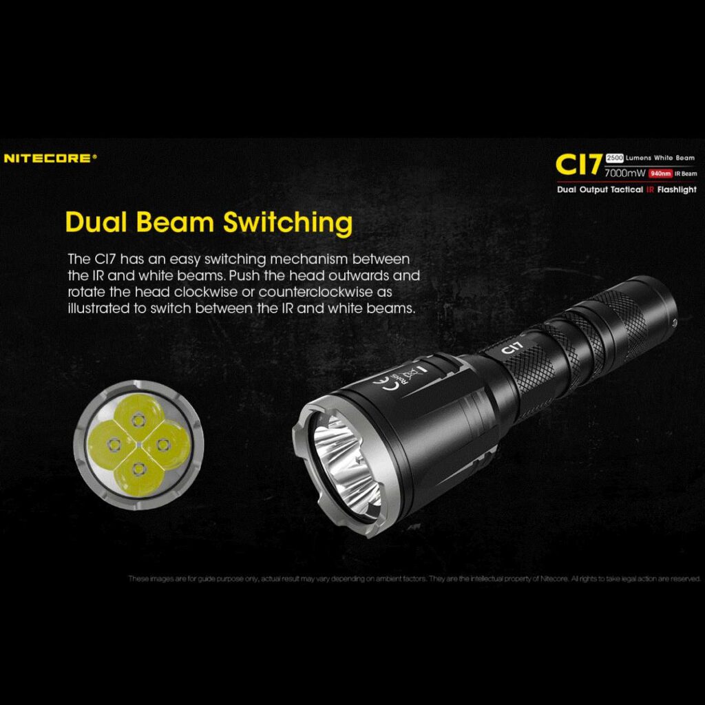 Nitecore CI7 lanterna infrarosu IR si cu lumina alba