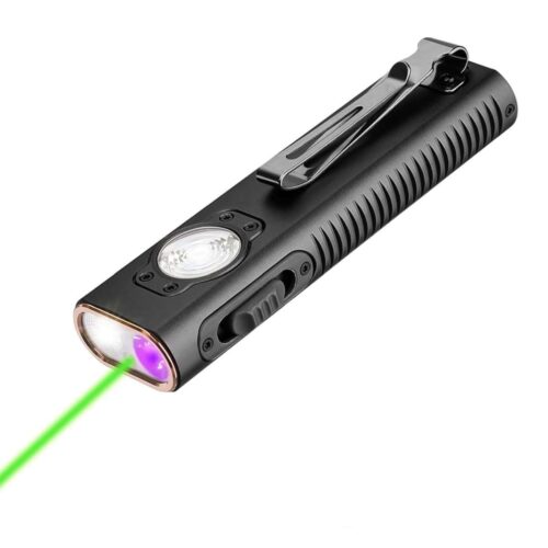 TrustFire Mini X3 lanterna cu doua fascicule albe laser verde si UV