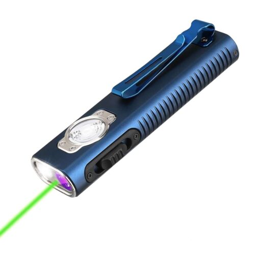 TrustFire Mini X3 lanterna cu doua fascicule albe laser verde si UV