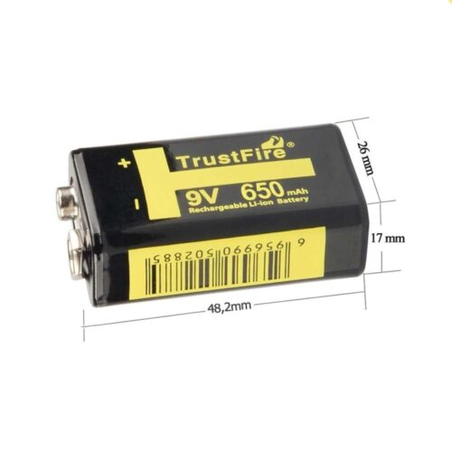 TrustFire TF9V-650 acumulator de 9V cu capacitatea de 650 mAh