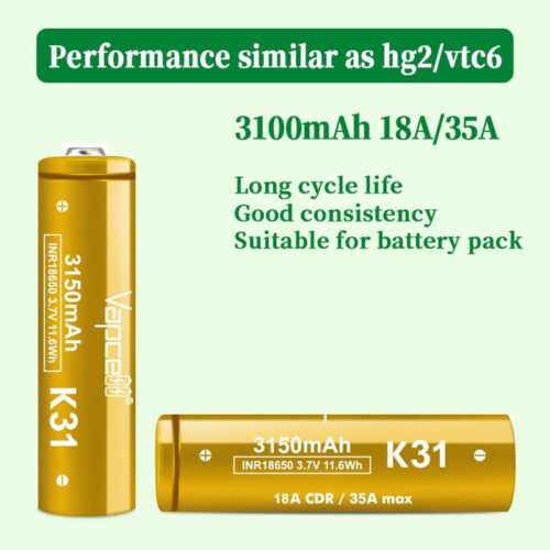 Vapcell K31 acumulator 18650 de 3150 mAh