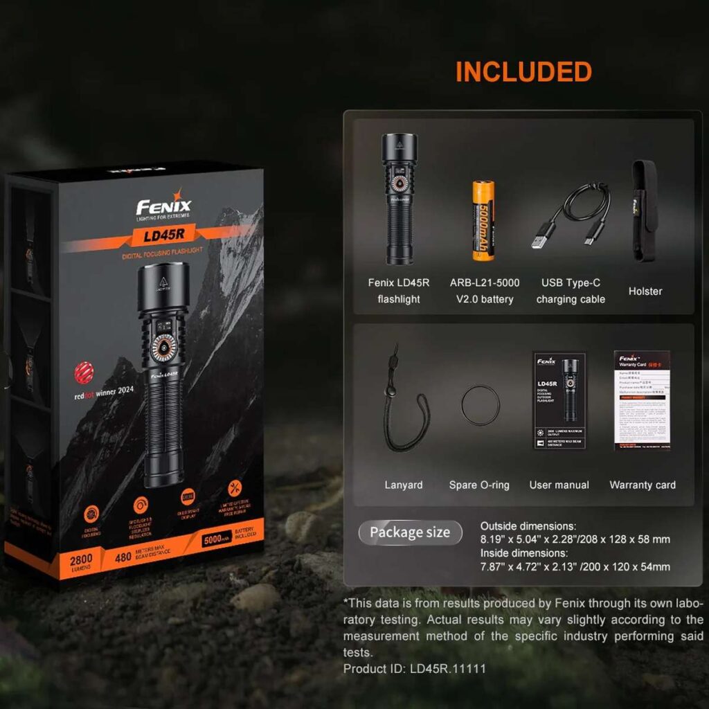 Fenix LD45R lanterna cu fascicul ajustabil si afisaj OLED