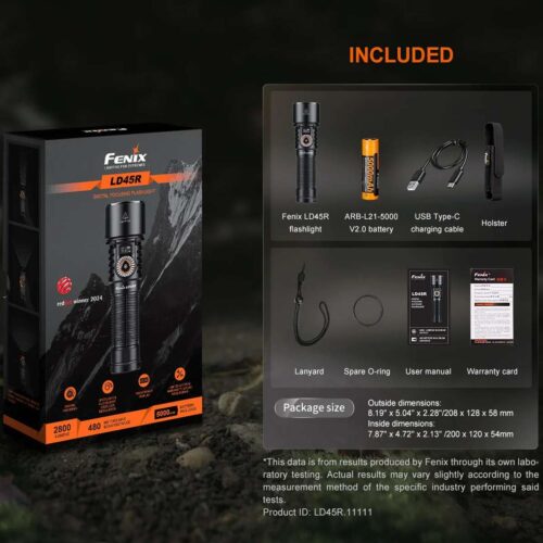 Fenix LD45R lanterna cu fascicul ajustabil si afisaj OLED